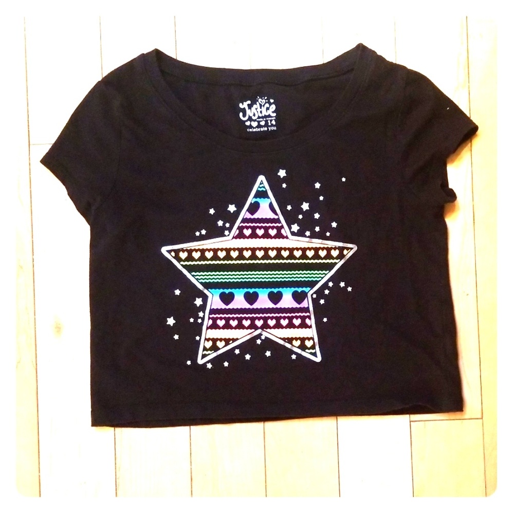 Justice Star Crop Top